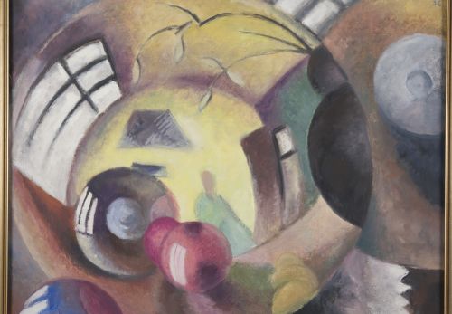 Věra Jičínská, Odraz, 1936, olej, plátno, 78 × 98 cm, Vlastivědné muzeum Dobruška