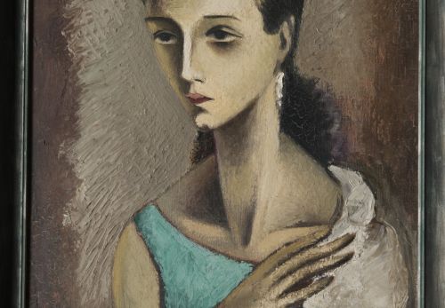 Věra Jičínská, Portrét tanečnice Lydie Wisiak, 1930, olej, plátno, 61 × 81,5 cm, Vlastivědné muzeum Dobruška