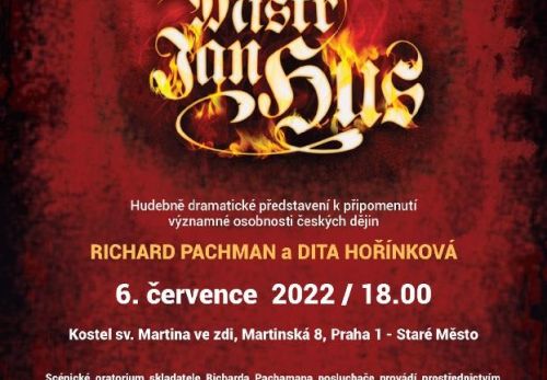 Mistr Jan Hus 6. 7. 2022 v Praze.