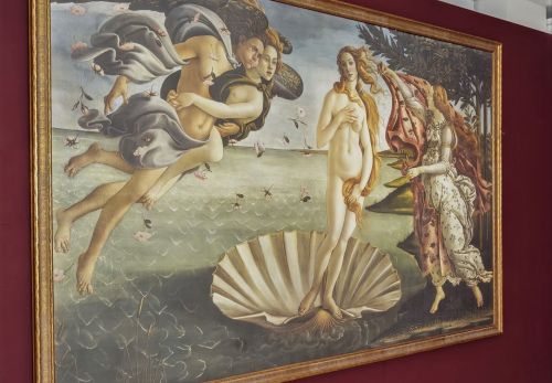 Zrození Venuše od Sandra Botticelliho.