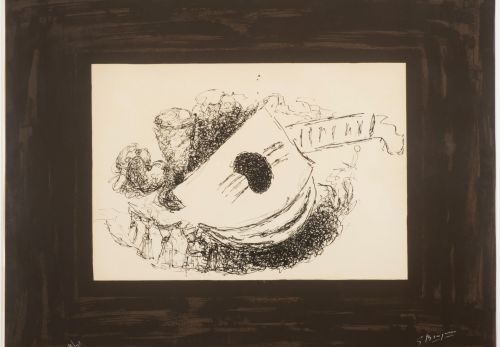 Georges Braque (1882 – 1963), Kytara (nebo loutna) / La guitare (ou Le luth)