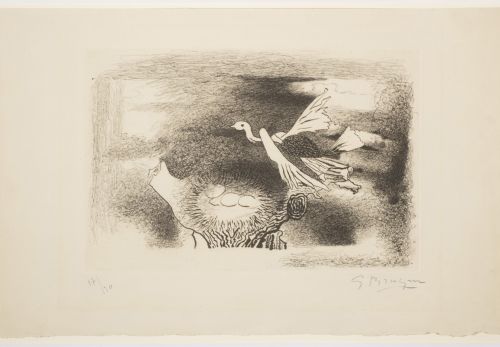 Georges Braque (1882 – 1963), Hnízdo (Pták IX.) / Le nid (Oiseau IX)