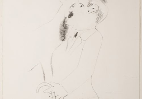 Marc Chagall (1887 - 1985), Muž v buřince / L‘Homme au Chapeau Melon